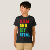 Funny Stim And Let Stim Autism Awareness Month Men Tシャツ (正面フル)