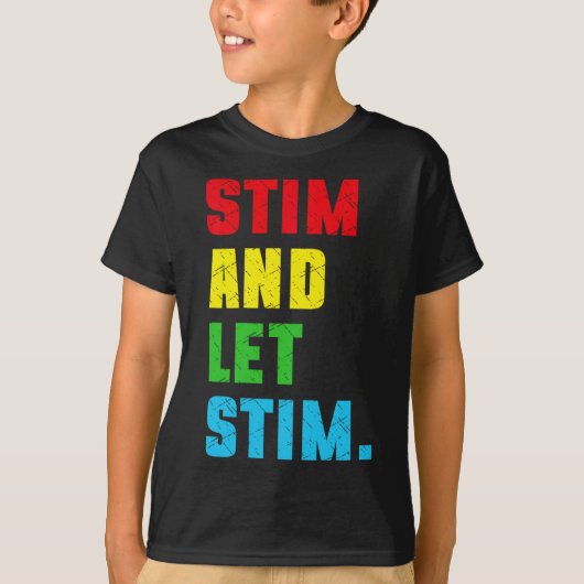Funny Stim And Let Stim Autism Awareness Month Men Tシャツ (正面)