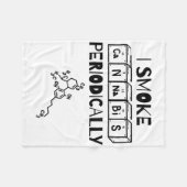 Funny Stoner Day Periodic Table Science Thc  フリースブランケット (正面(横))