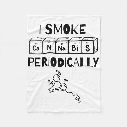 Funny Stoner Day Periodic Table Science Thc  フリースブランケット (正面)