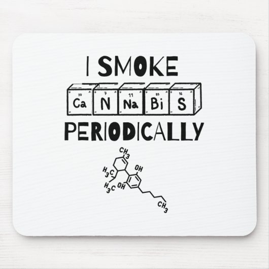 Funny Stoner Day Periodic Table Science Thc  マウスパッド (正面)