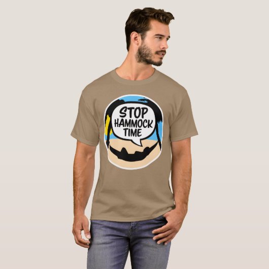 Funny Stop Hammockime Relaing Sleeping Camping fam Tシャツ (正面フル)