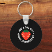 Funny Strawberry Art For Girls Women Fruit Strawbe キーホルダー (正面)