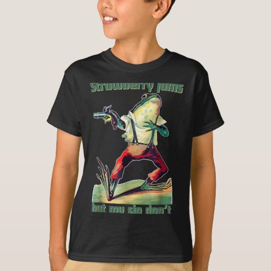 Funny Strawberry Jams But My Sig Don't  Tシャツ (正面)