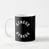 Funny Stress Is My Medal Tee - Humorous Life Warri コーヒーマグカップ (左)