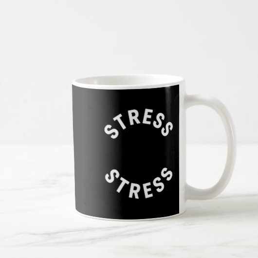 Funny Stress Is My Medal Tee - Humorous Life Warri コーヒーマグカップ (右)