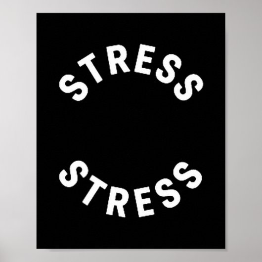 Funny Stress Is My Medal Tee - Humorous Life Warri ポスター (正面)