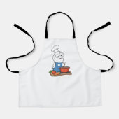 Funny Stressed Cooking Loop Character Apron エプロン (正面)