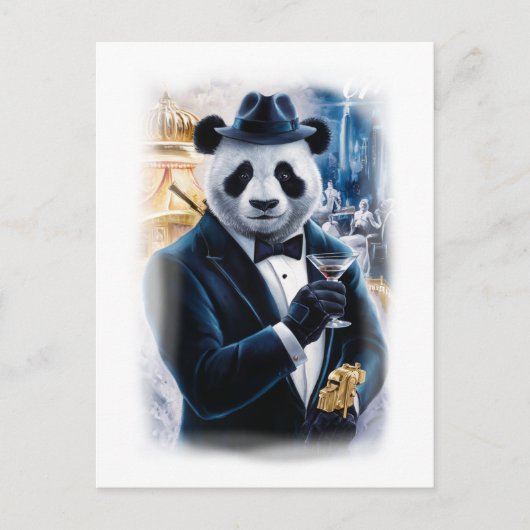 Funny Strictly British Movie Character on a White シーズンポストカード (正面)