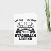 Funny Strongman The Man The Myth The Strongman Leg カード (正面)