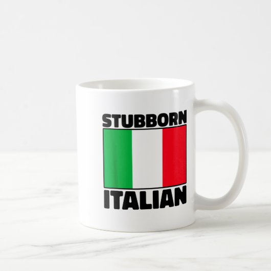 Funny Stubborn Italian Pride Italy Flag Italia For コーヒーマグカップ (右)