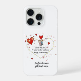 funny stuck like glue personalized couple's iPhone 15 proケース