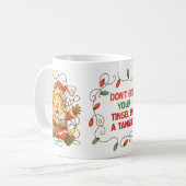 Funny Stuck Santa Christmas Mug コーヒーマグカップ (正面左)