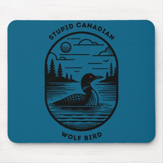 Funny Stud Canadian Wolf Bird Hockey Romance Lgbt  マウスパッド (正面)