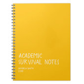 Funny Student Notebook, Study Humor Journal, Back  ノートブック (正面)