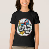 Funny Student Survival Kit Back to School Shirt トライブレンドＴシャツ (正面)