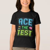 Funny Student Test Ace The Test Level Up Test Day トライブレンドＴシャツ (正面)