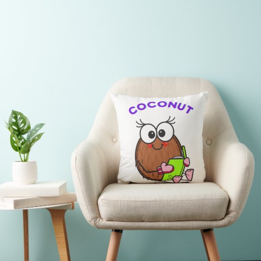 Funny studying coconut クッション (椅子)