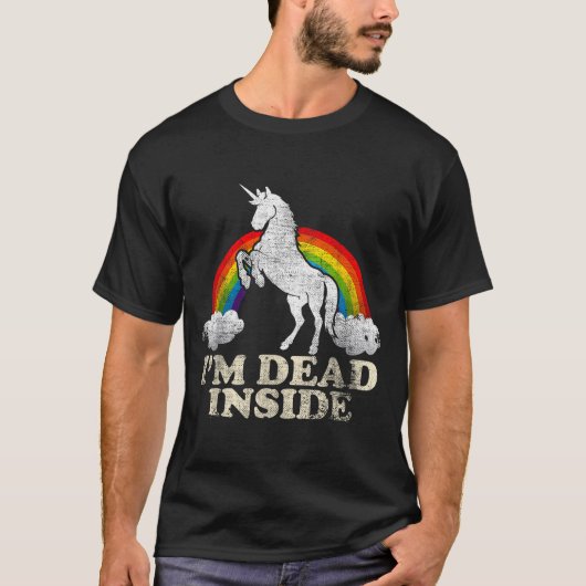 Funny Stuff - Unicorn I'm Dead Inside Sarcastic De Tシャツ (正面)