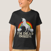 Funny Stuff - Unicorn I'm Dead Inside Sarcastic De Tシャツ (正面)