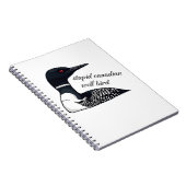 Funny Stupid Canadian Wolf Bird ノートブック (右側)