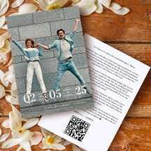 Funny & Stylish Unmatched Wedding Photo Card