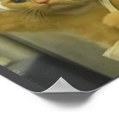 Funny Subway Cat Meme Stud Brainrot Cats Humor Kit ポスター (角)