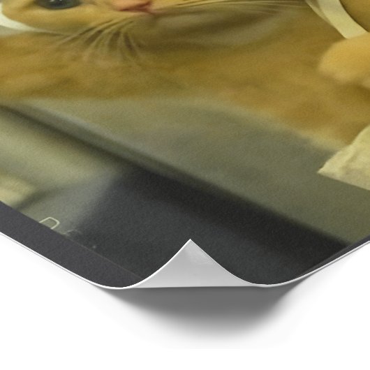 Funny Subway Cat Meme Stud Brainrot Cats Humor Kit ポスター (角)