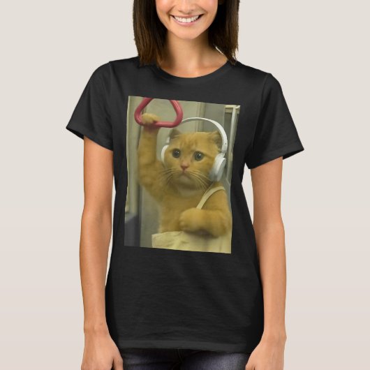 Funny Subway Cat Meme Stud Brainrot Cats Humor Kit Tシャツ (正面)