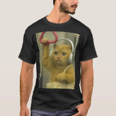 Funny Subway Cat Meme Stud Brainrot Cats Humor Kit Tシャツ (正面)