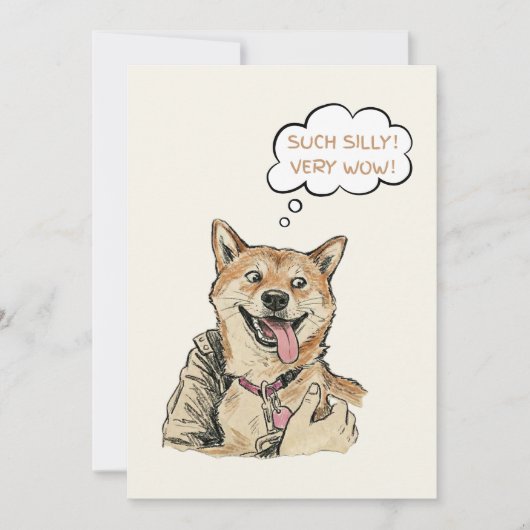 Funny "Such Silly Very Wow" Shiba Inu Doge MemeArt シーズンカード (正面)