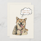 Funny "Such Silly Very Wow" Shiba Inu Doge MemeArt シーズンカード (正面/裏面)