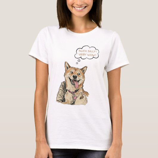 Funny "Such Silly Very Wow" Shiba Inu Doge MemeArt Tシャツ (正面)