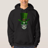 Funny Sugar Skull Saint Patricks Day of Dead パーカ (正面)