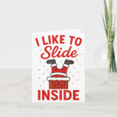 Funny Suggestive I Like To Slide Inside Quote Coup カード (正面)