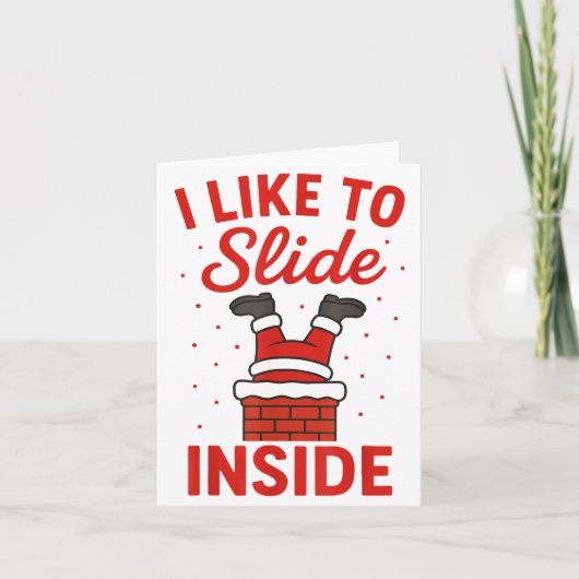 Funny Suggestive I Like To Slide Inside Quote Coup カード (正面)