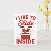 Funny Suggestive I Like To Slide Inside Quote Coup カード (黄色い花)