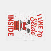 Funny Suggestive I Like To Slide Inside Quote Coup フリースブランケット (正面(横))
