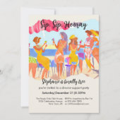 Funny Summer Beach Cocktail Women's Divorce Party 招待状 (正面)