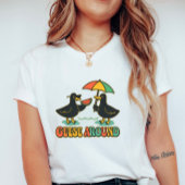 Funny Summer Goose, Geese Around Cute Vacation  Tシャツ