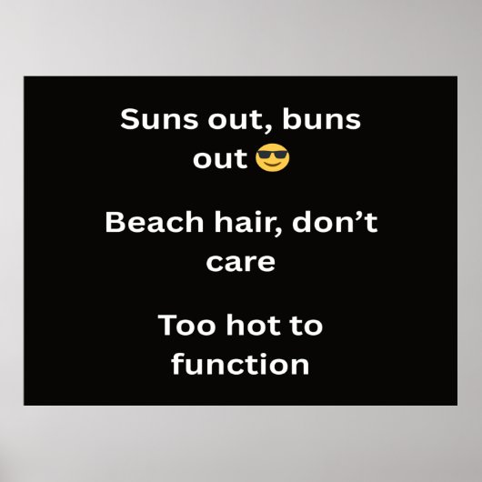 Funny Summer T-Shirt Slogans 2026 Trending Beach H ポスター (正面)