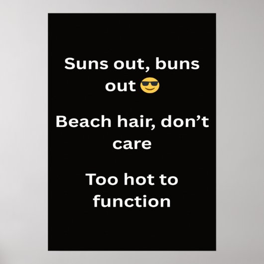 Funny Summer T-Shirt Slogans 2026 Trending Beach H ポスター (正面)