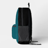 Funny Summit Hiking  black blue teal Backpack  プリントバックパック (右)