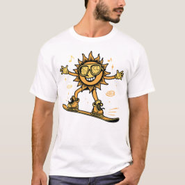 Funny Sun Snowboarding Tシャツ