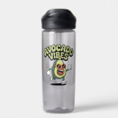 Funny Sunglasses Avocado ウォーターボトル (背面)