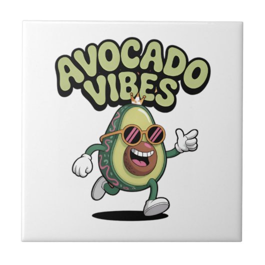 Funny Sunglasses Avocado タイル (正面)