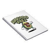 Funny Sunglasses Avocado ノートブック (右側)