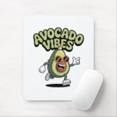 Funny Sunglasses Avocado マウスパッド (マウス)