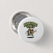 Funny Sunglasses Avocado 缶バッジ (正面&裏面)