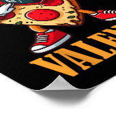 Funny Sungles Pizza Slice Dabbing Valentine's Day  ポスター (角)